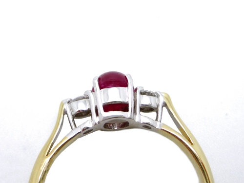 18ct Yellow Gold Ruby & Diamond Ring - Image 2